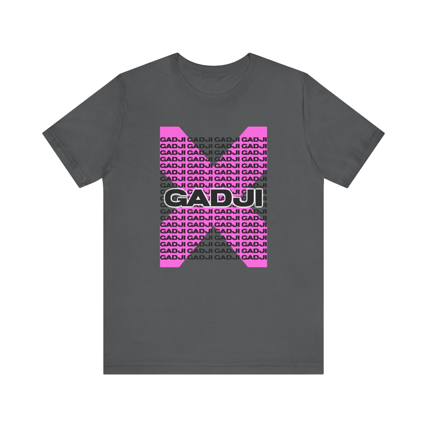 GADJI design tee with double-line borders and bold font, giving a statement look.