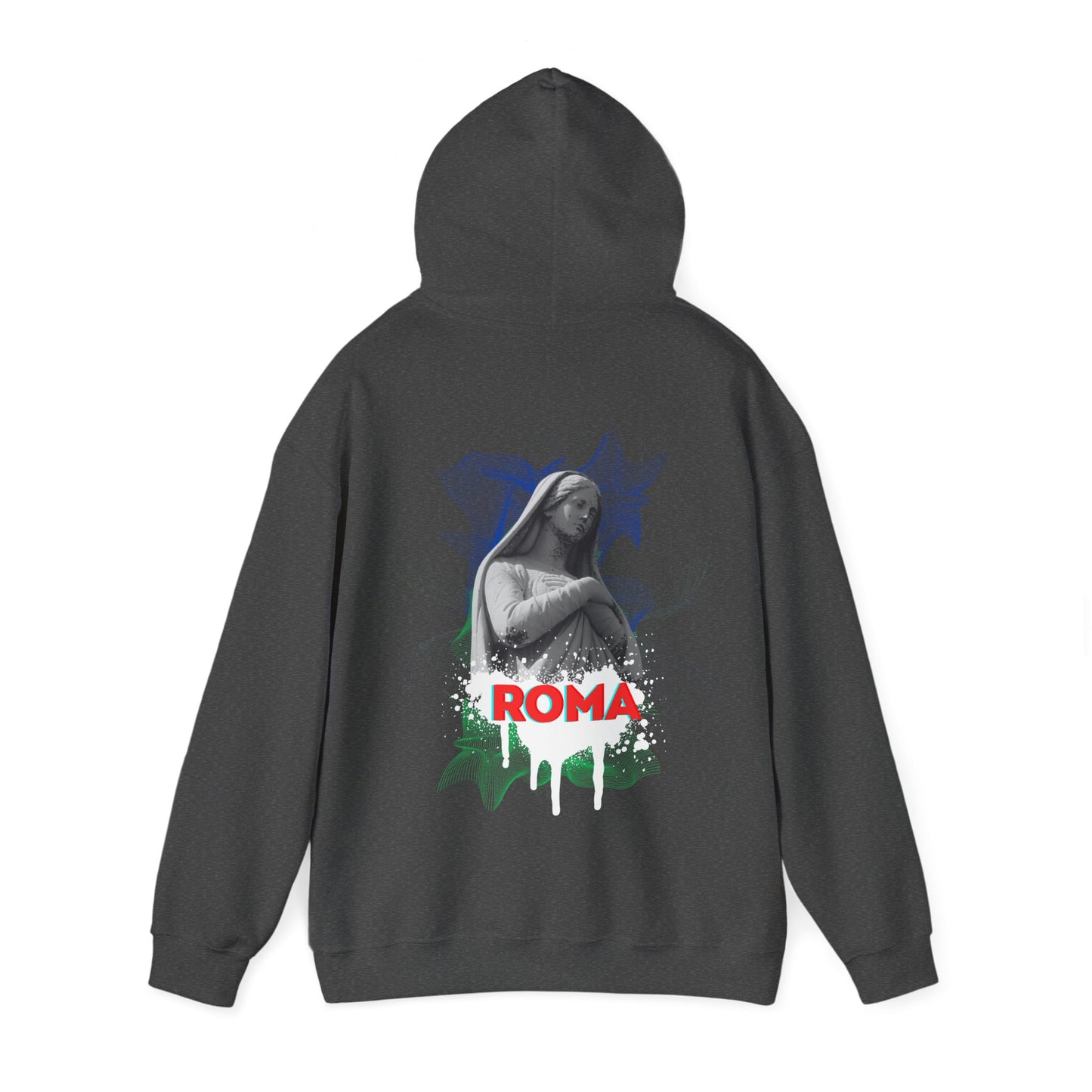 gray  back hoodie woman sketch roma design