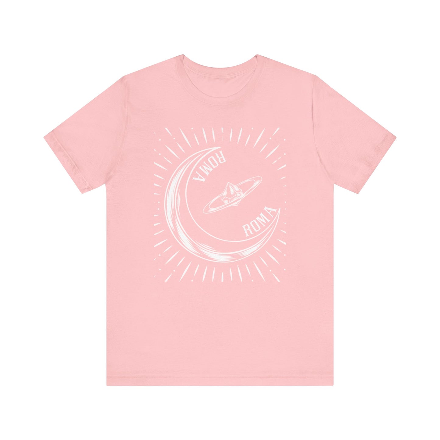Stylish T-shirt with ethereal moon vibes and eye-catching ROMA branding.