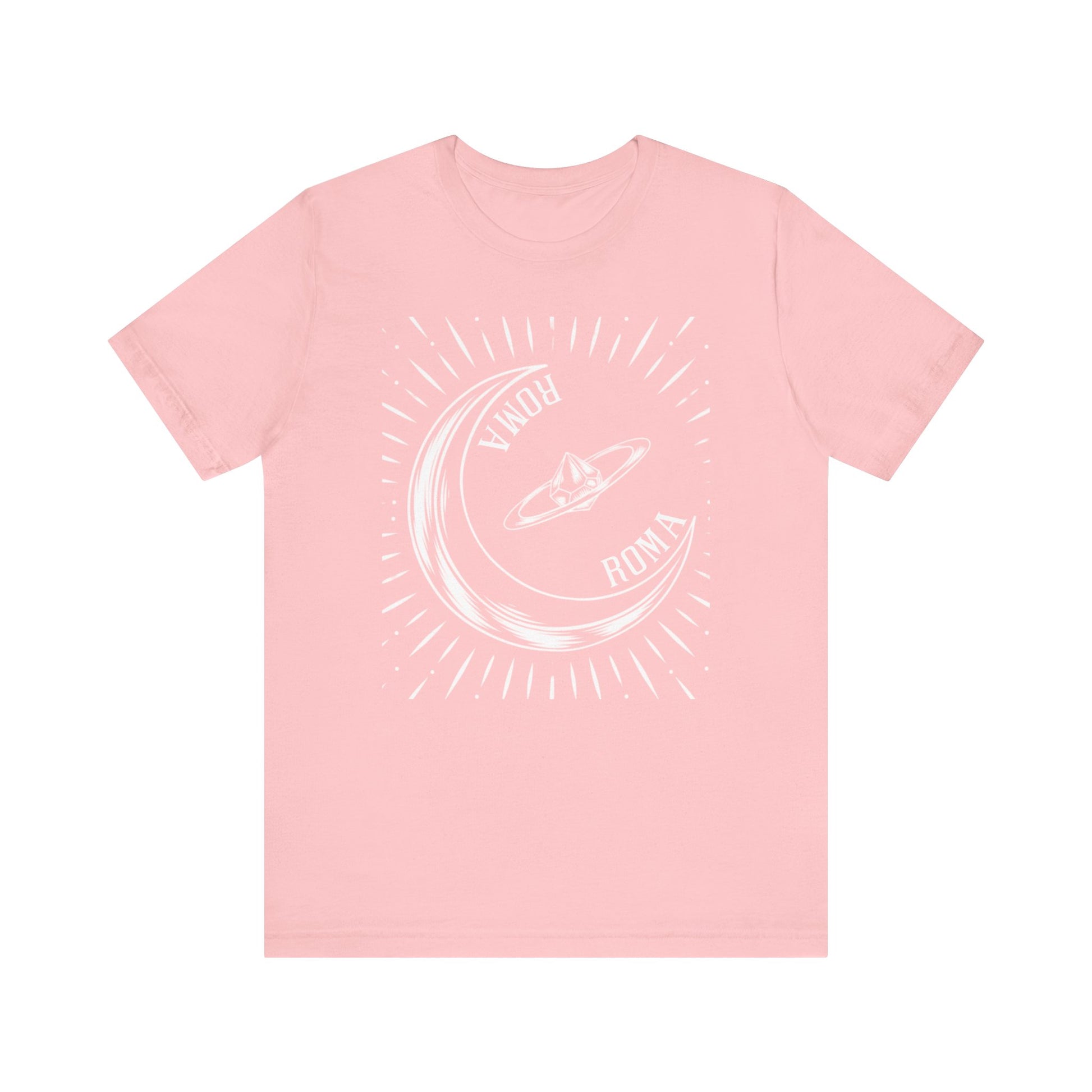 Stylish T-shirt with ethereal moon vibes and eye-catching ROMA branding.