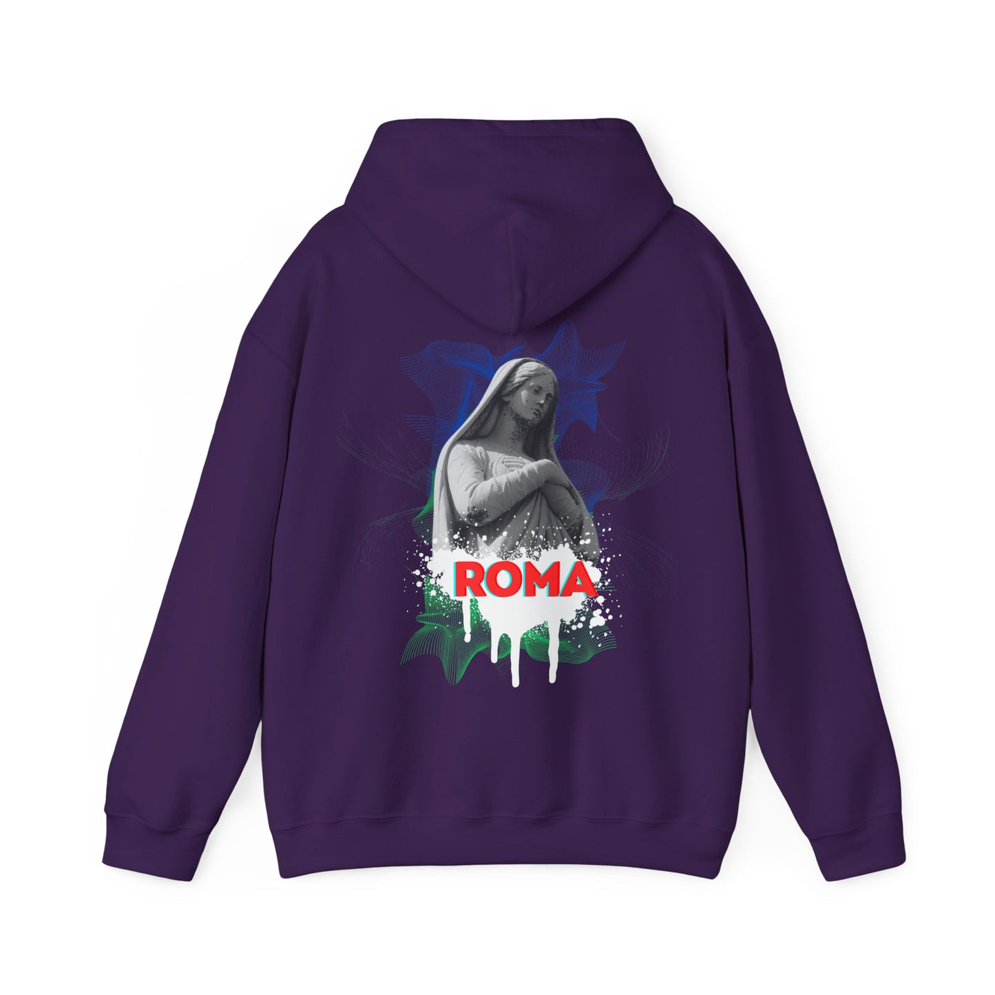 violet back hoodie woman sketch roma design