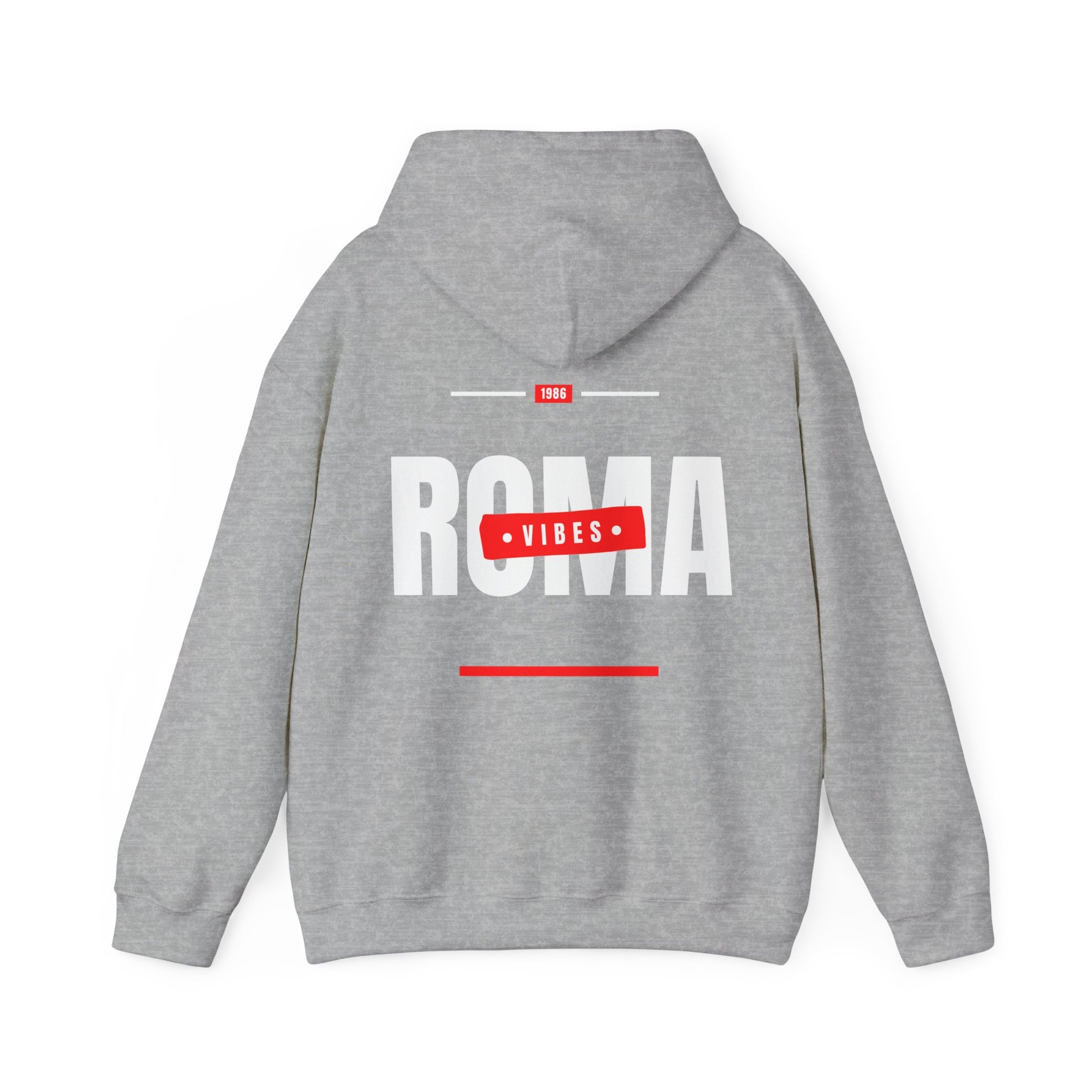 light gray back hoodie roma design