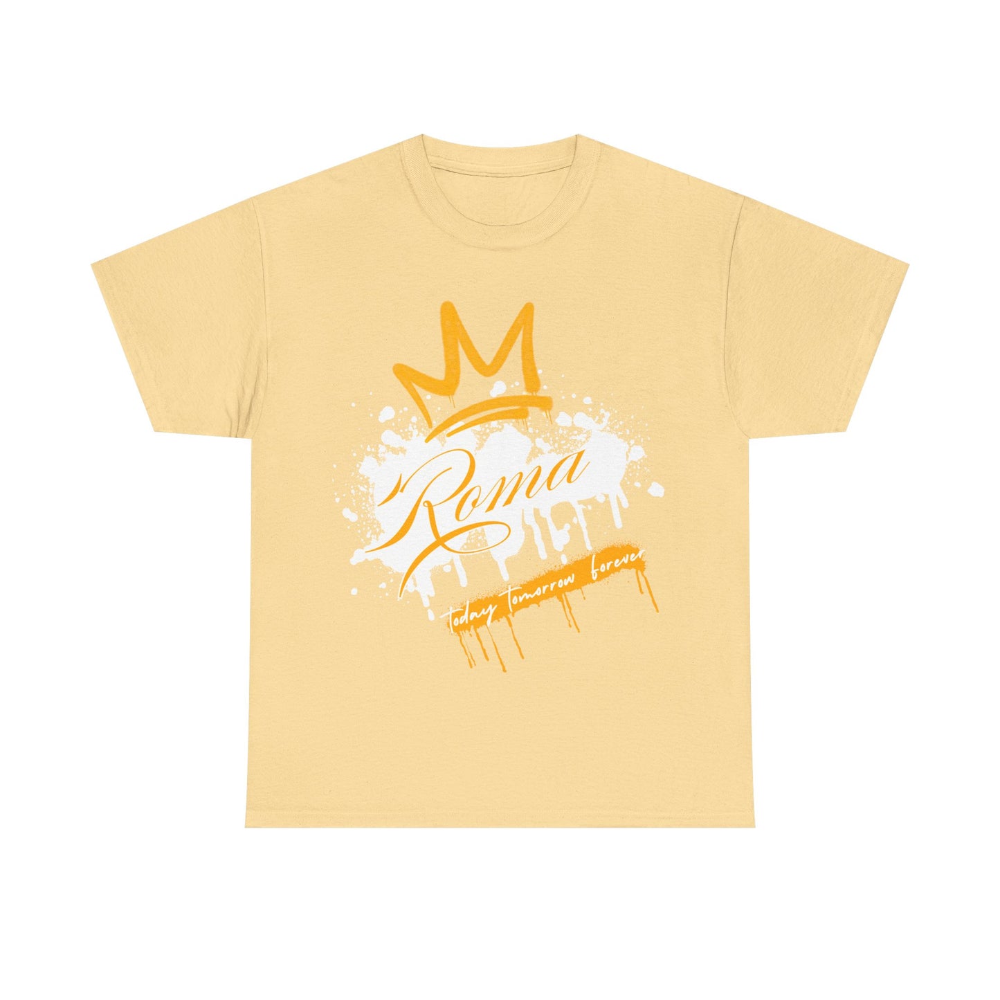 yellow t-shirt tee front crown sketch roma design
