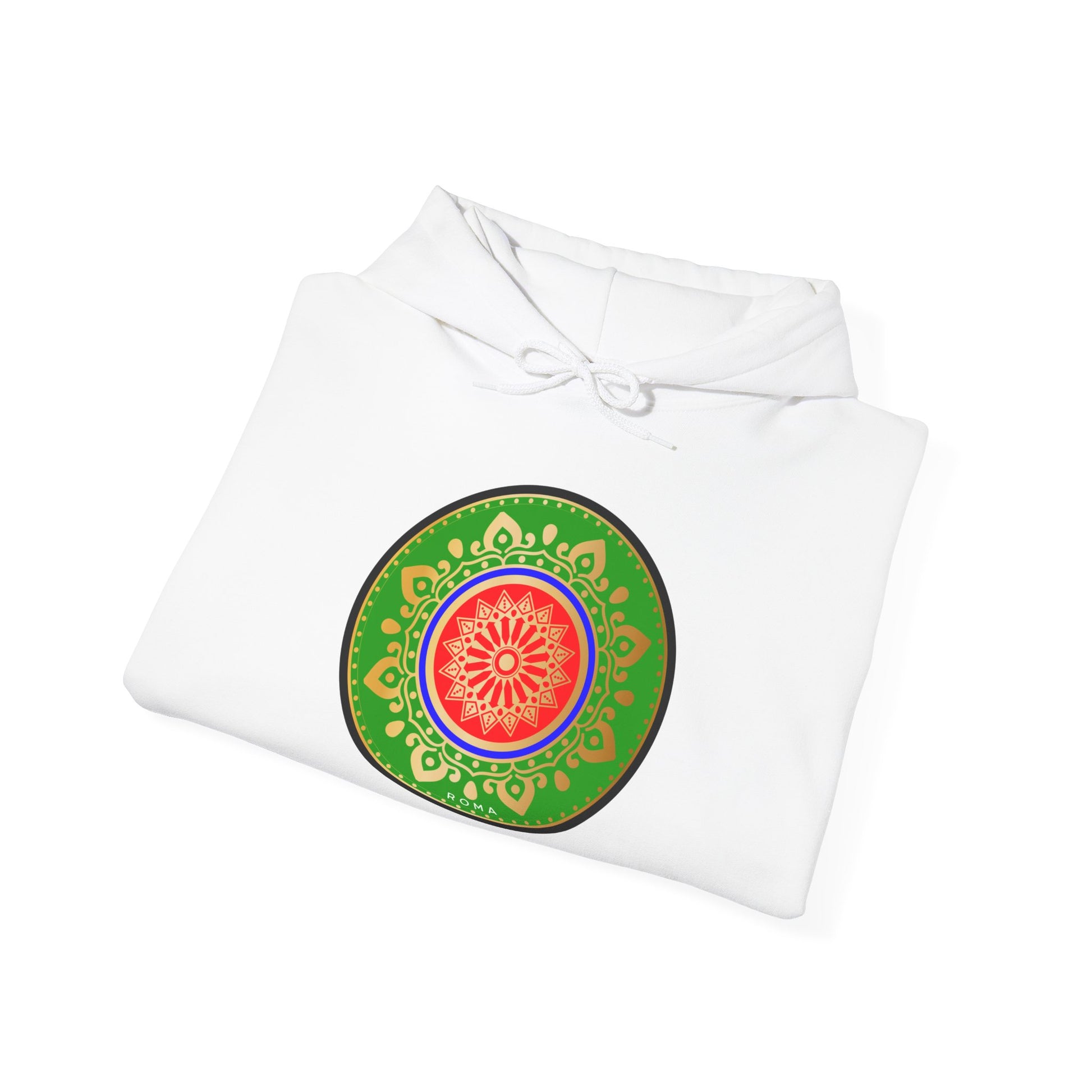  folded hoodie szukar roma sketch  and circle design light gray