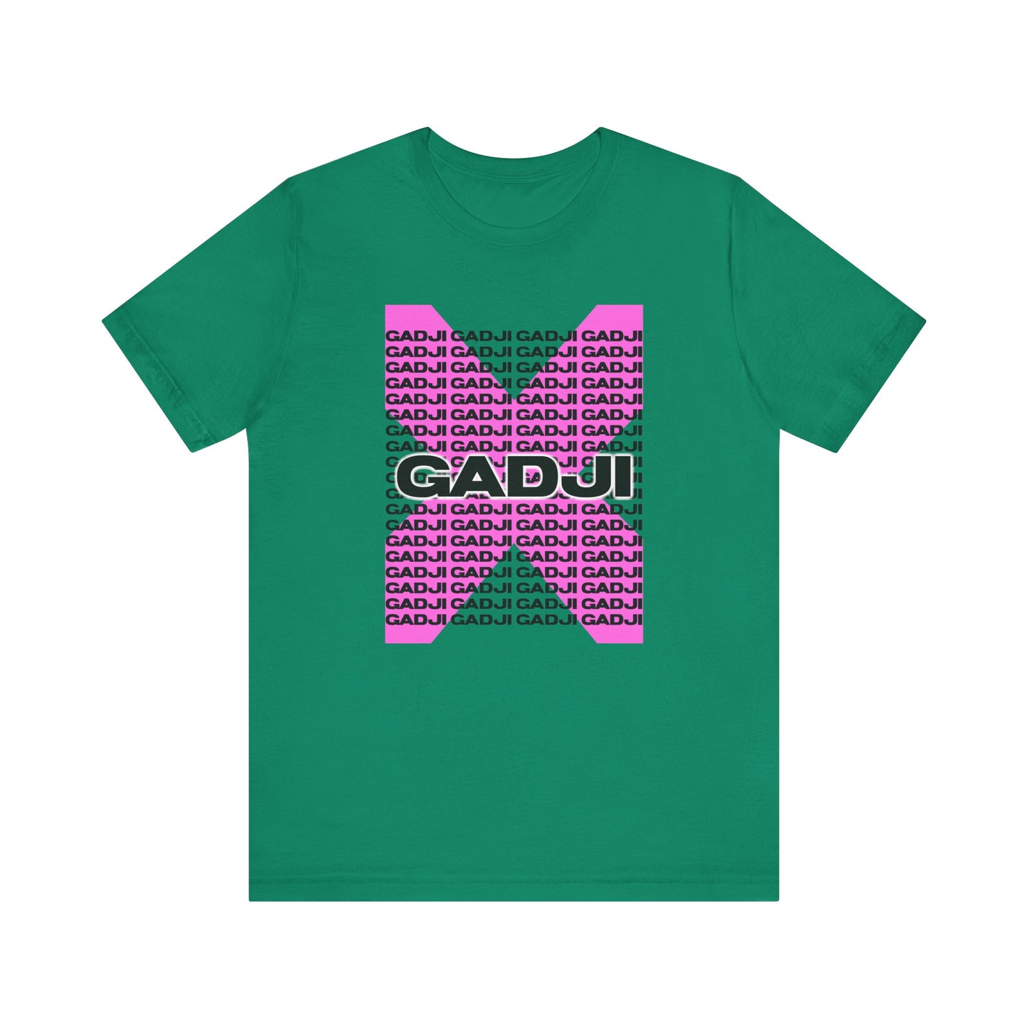 Classic cut t-shirt with embossed GADJI text giving a raised 3D effect.