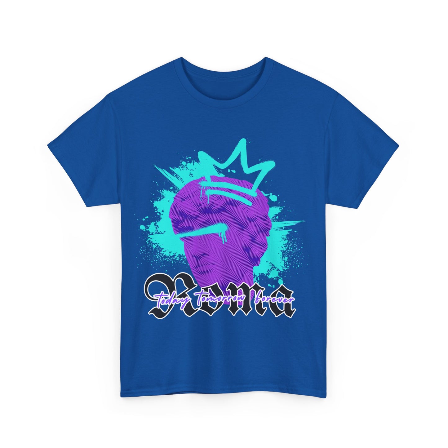 blue t-shirt tee front crown sketch roma design