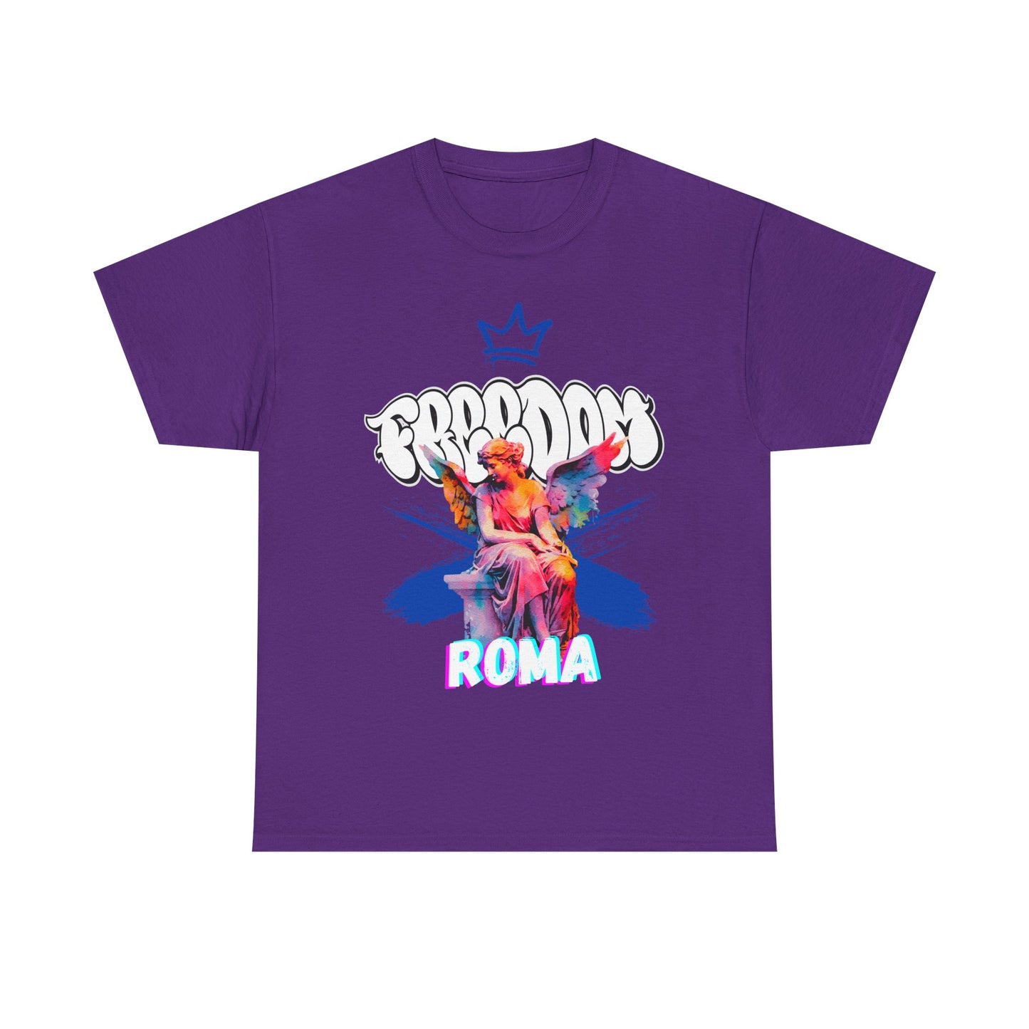 violet t-shirt tee front crown freedom angel sketch roma design