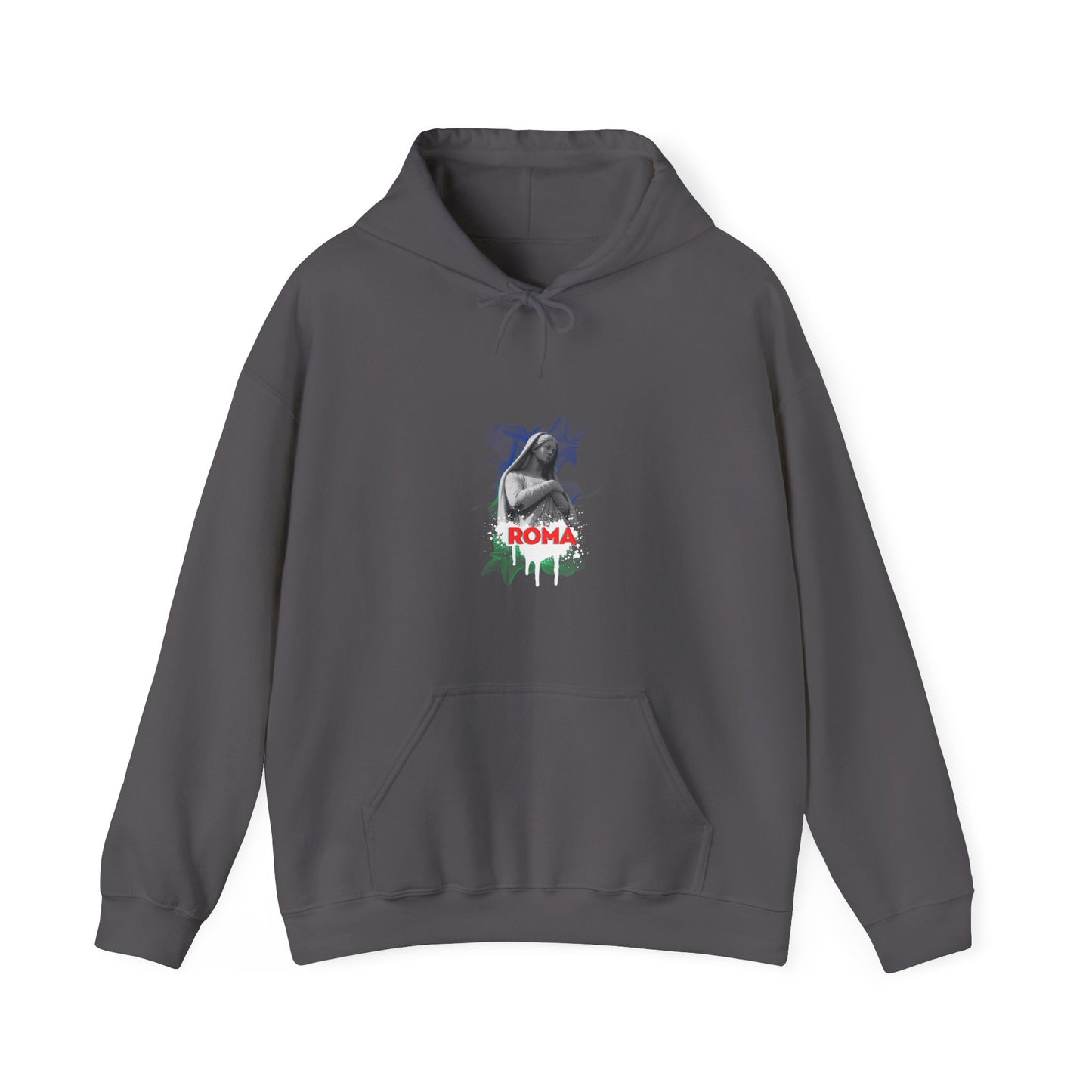dark gray front hoodie woman sketch roma design