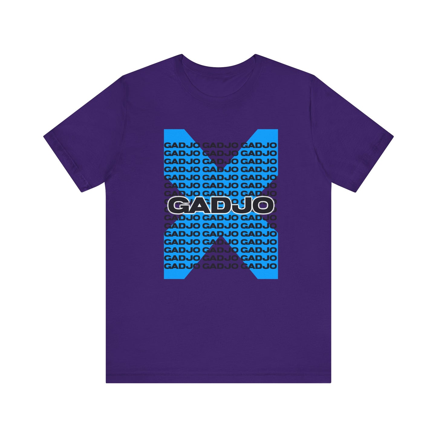 Cropped t-shirt with GADJO print inside a hand-drawn heart and crown frame.