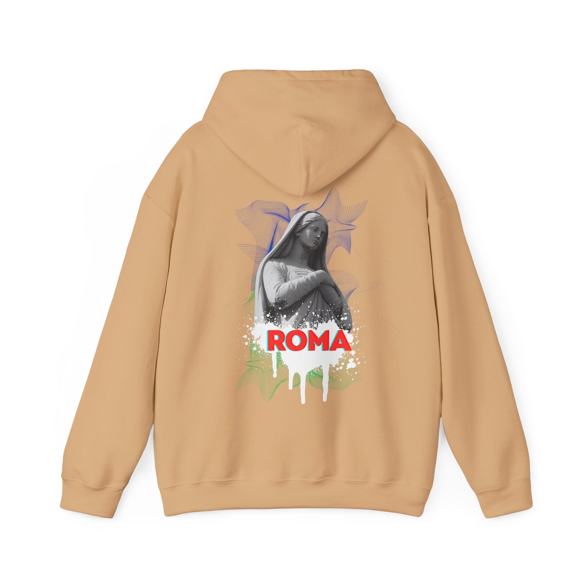 yellow back hoodie woman sketch roma design