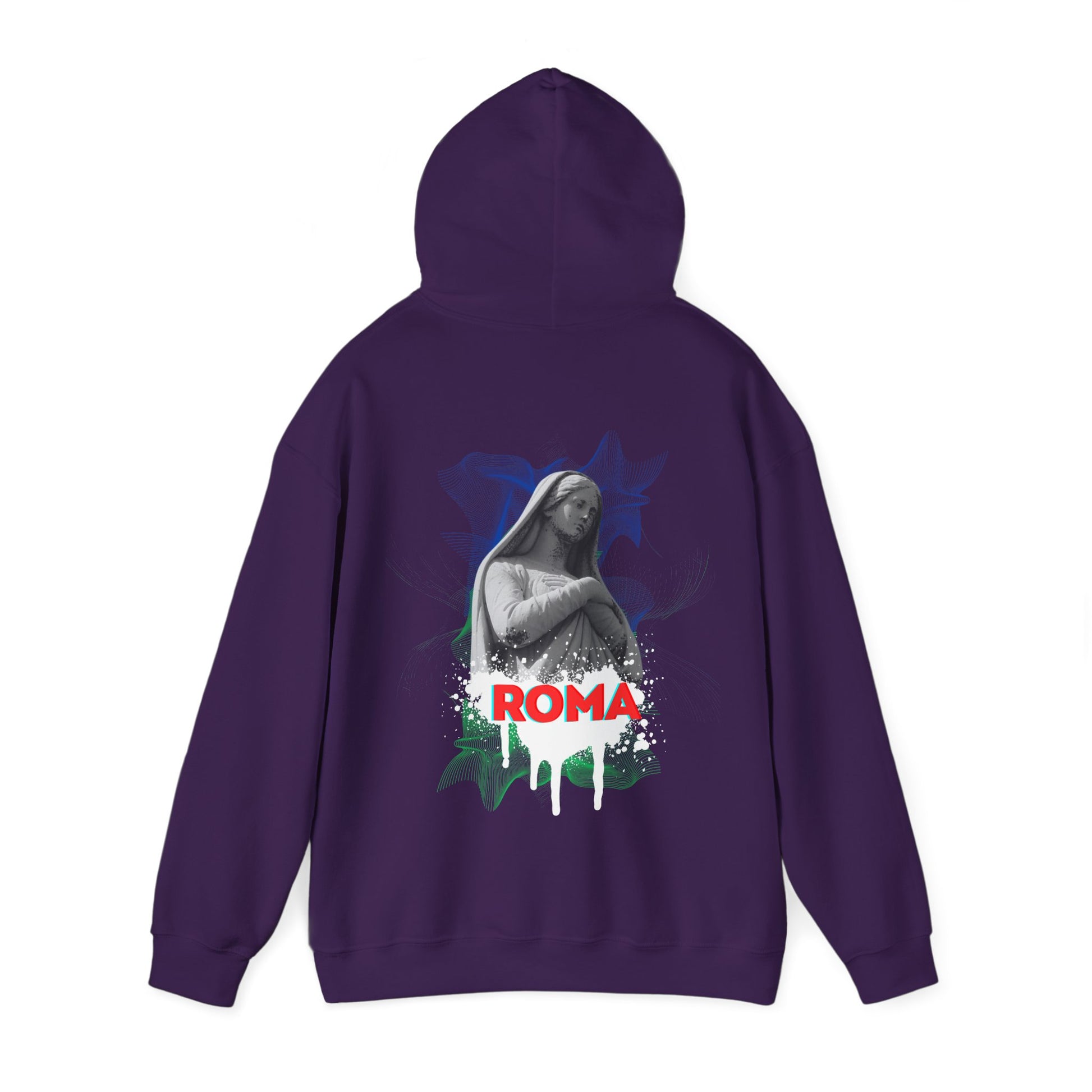 violet back hoodie woman sketch roma design