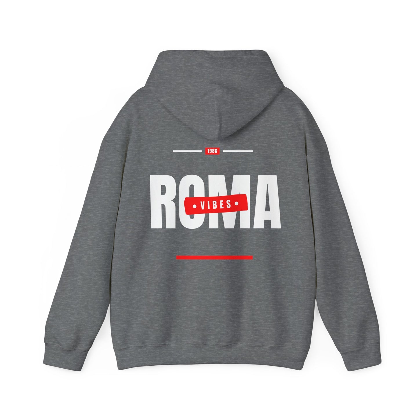 gray back hoodie roma design