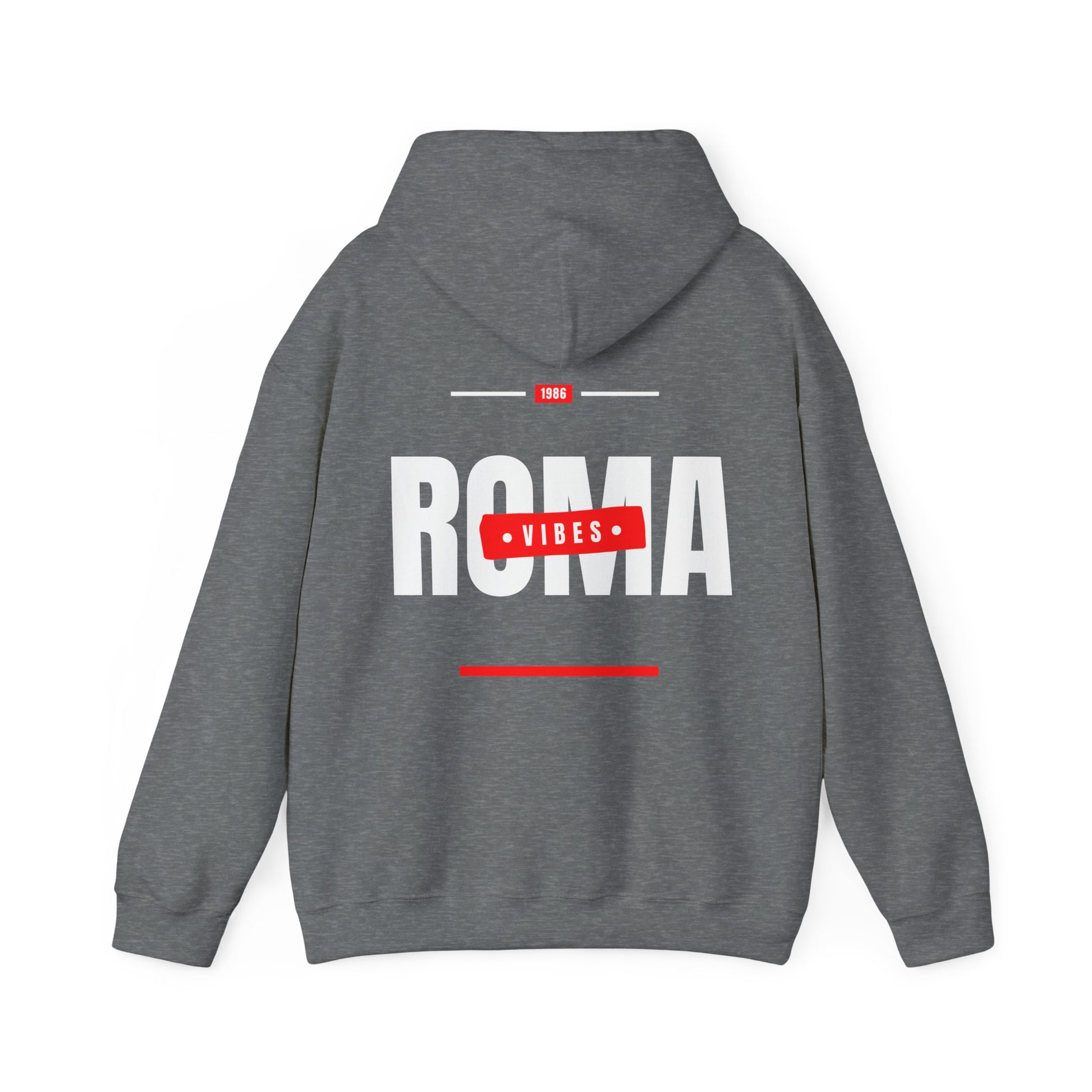 gray back hoodie roma design