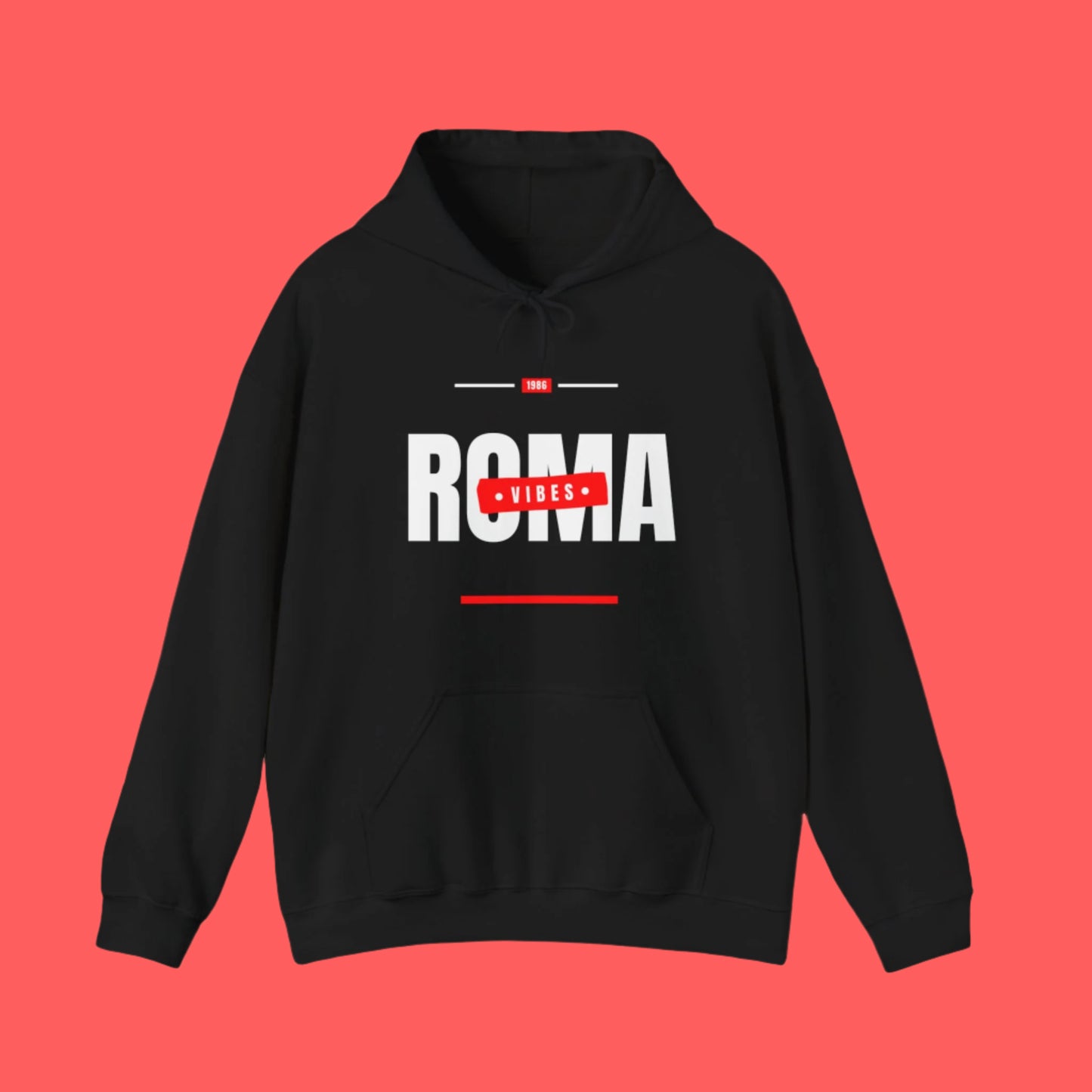 black front hoodie roma design