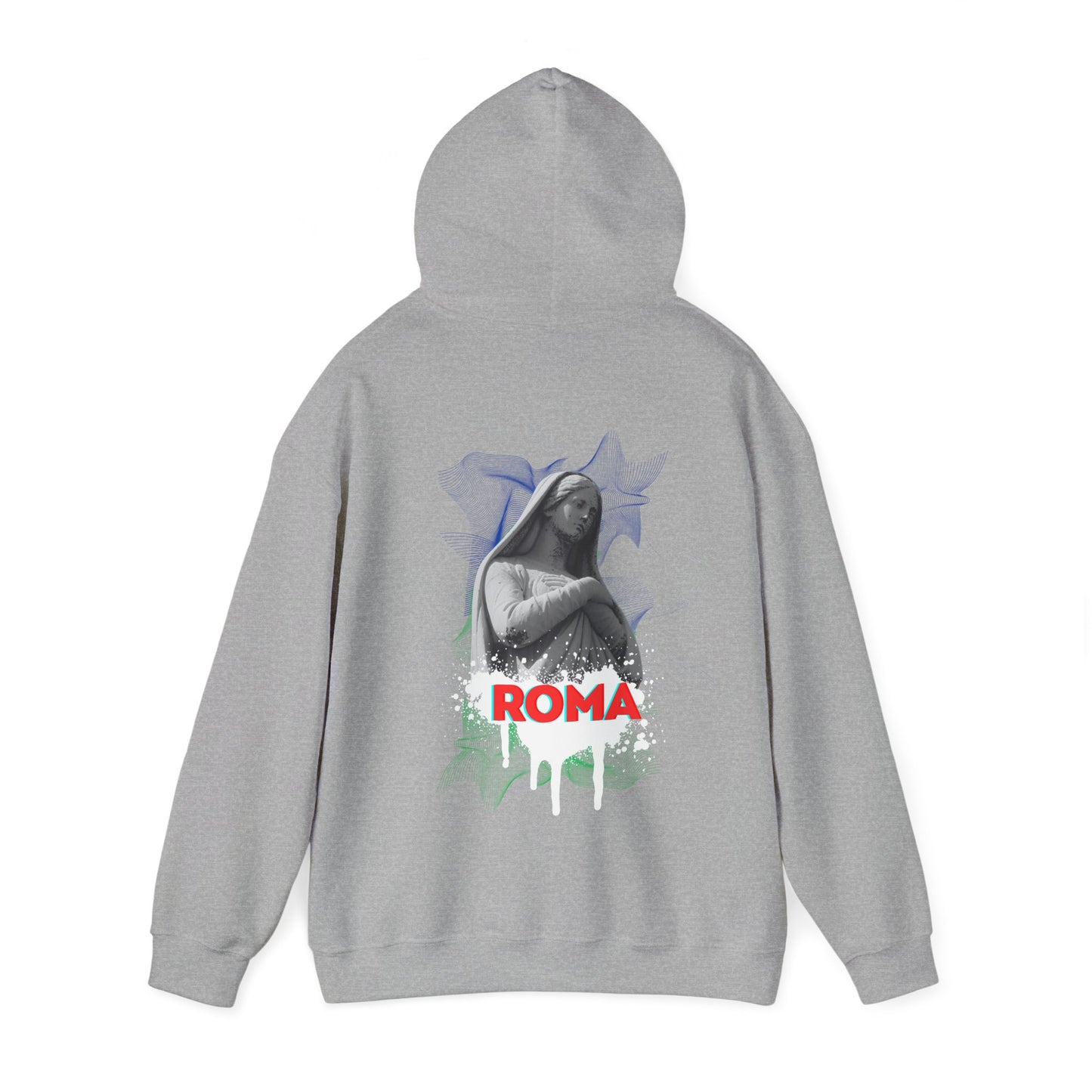 light gray back hoodie woman sketch roma design
