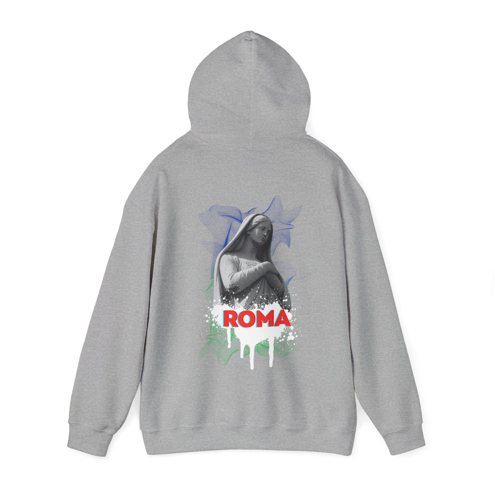 light gray back hoodie woman sketch roma design