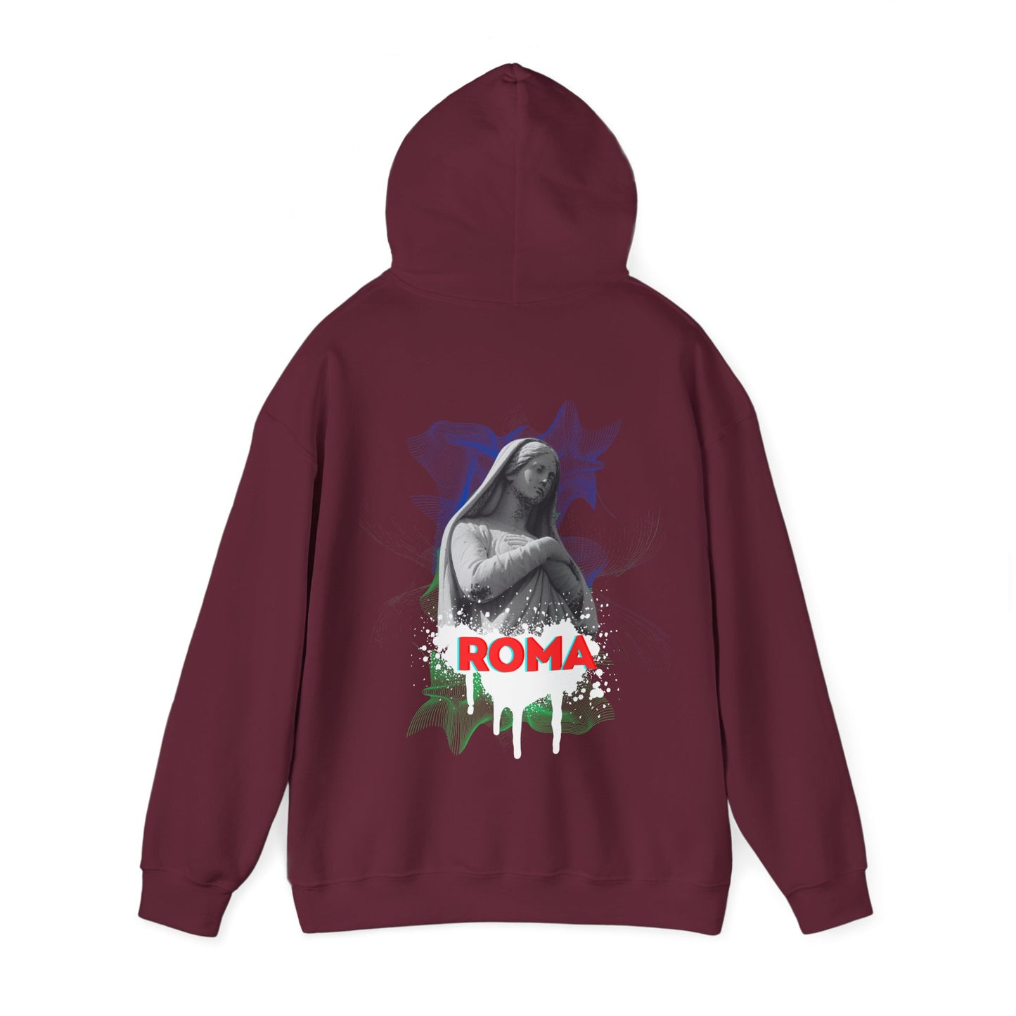 red back hoodie woman sketch roma design