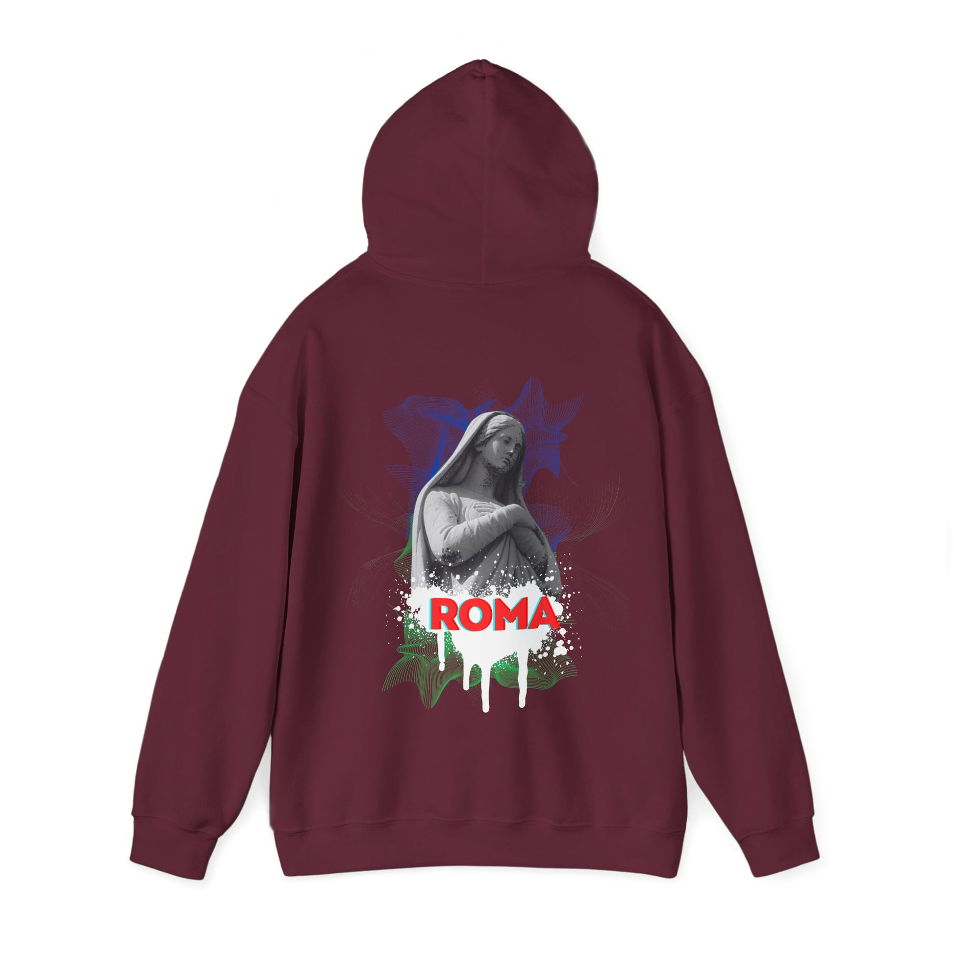 red back hoodie woman sketch roma design