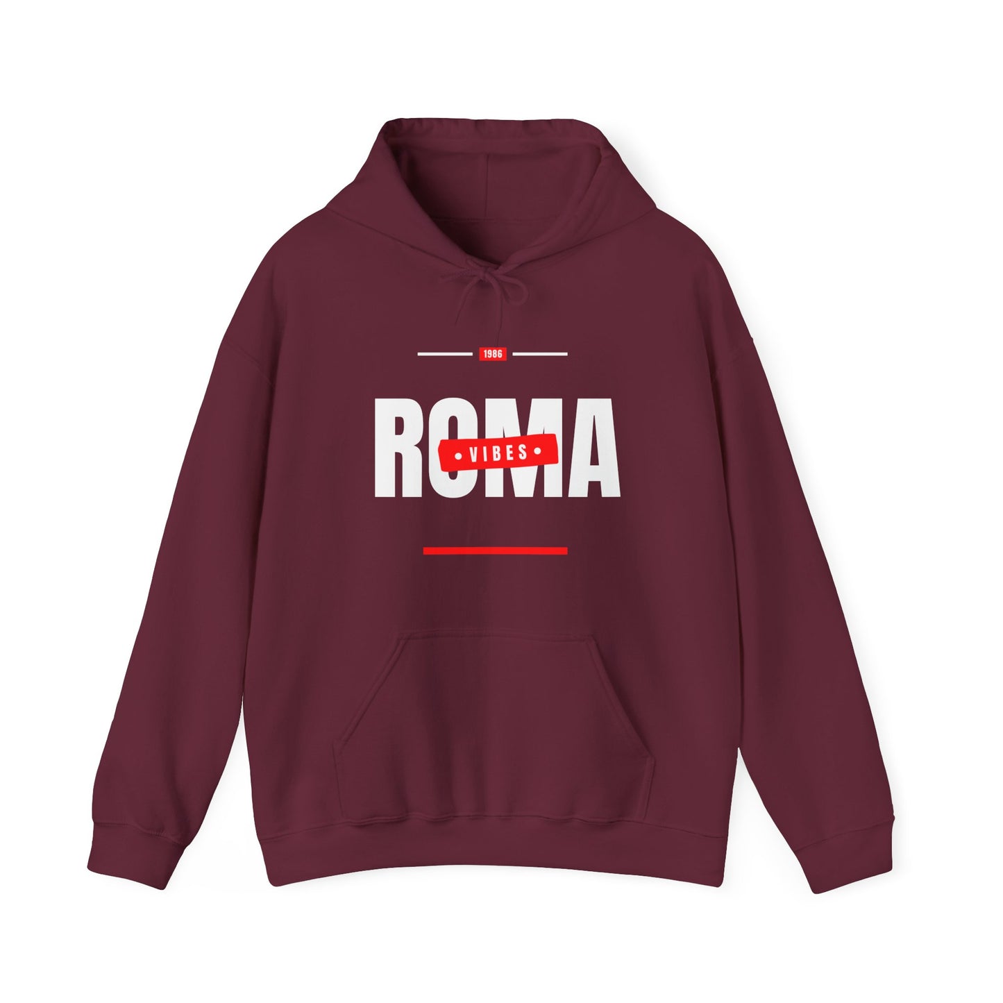 maroon front hoodie roma design