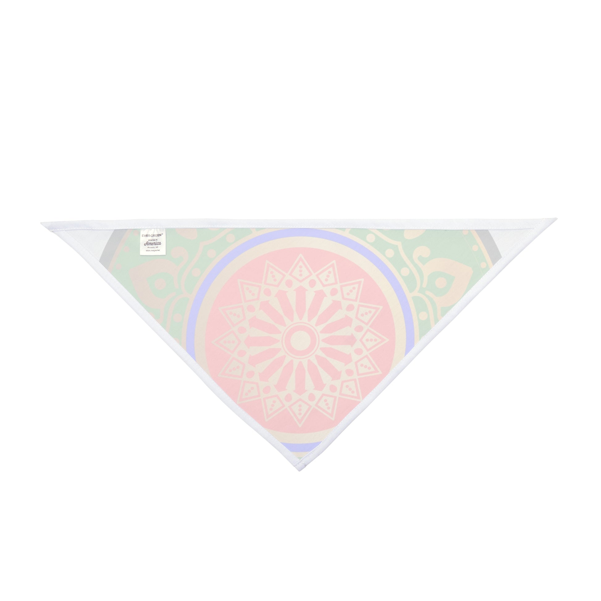 Roma-themed dog bandana in vibrant color with statue sketch design.
