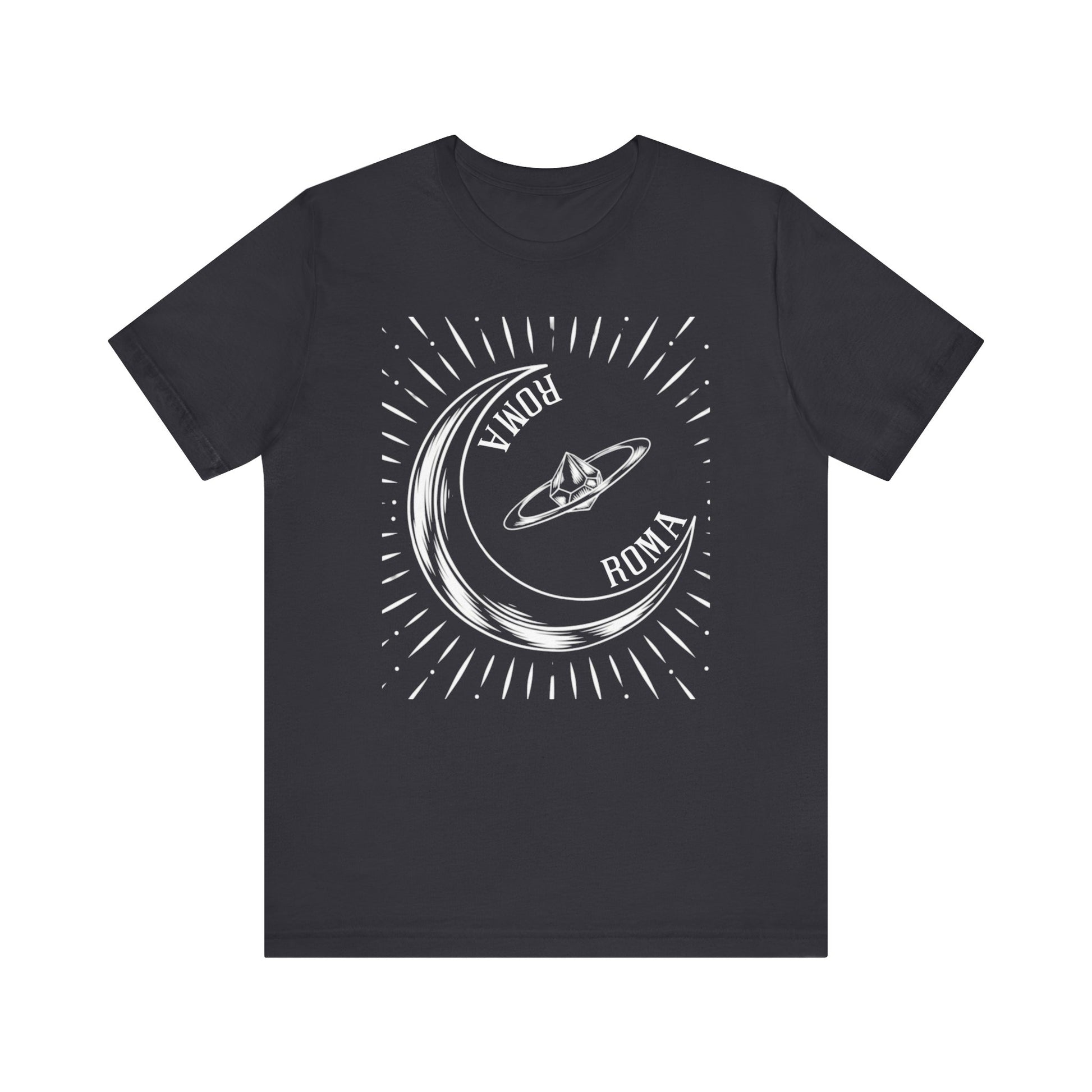 Black Roma T-Shirts with half moon designs and Roma Text