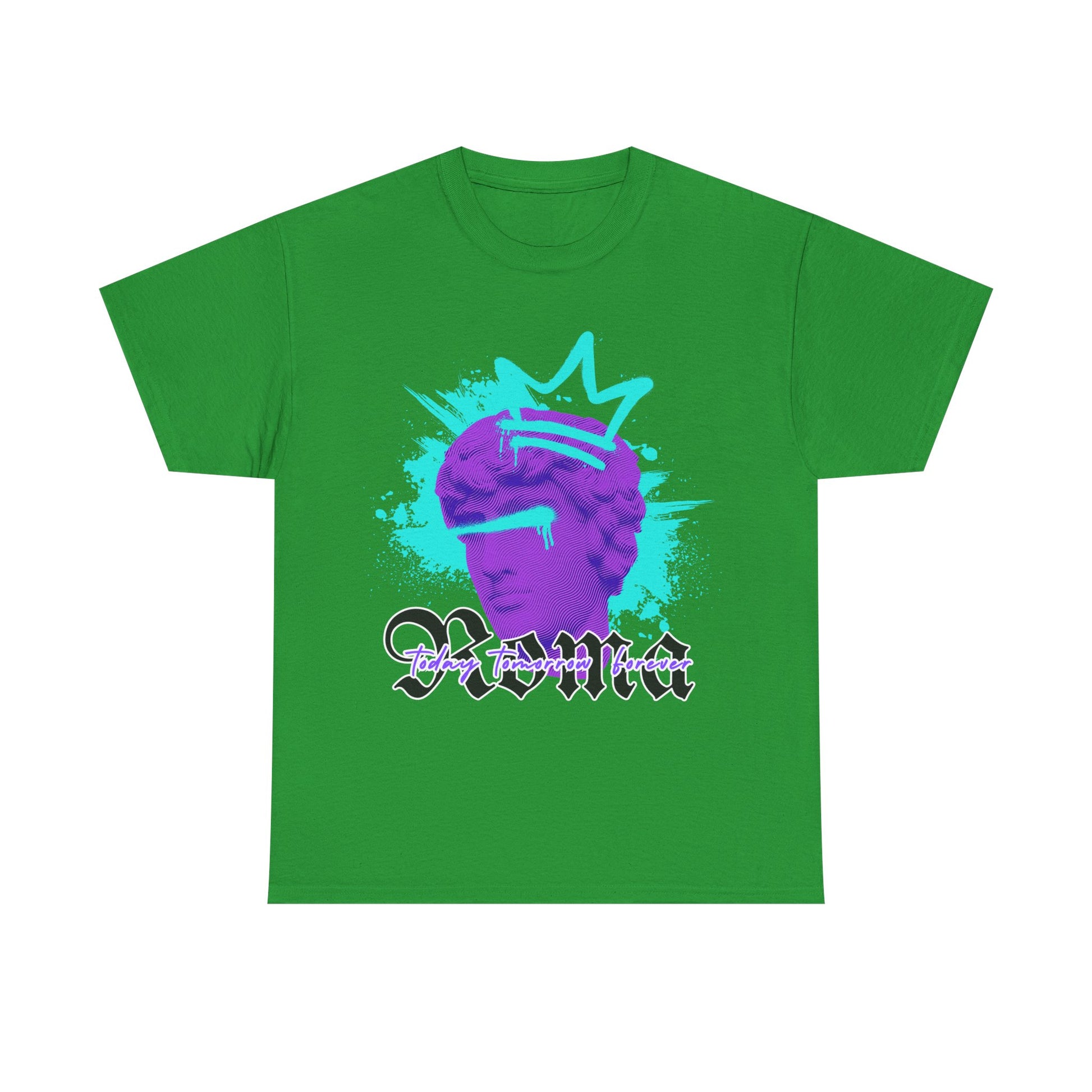 green t-shirt tee front crown sketch roma design
