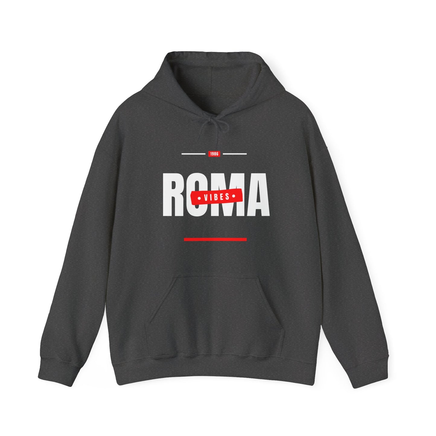 dark gray front hoodie roma design