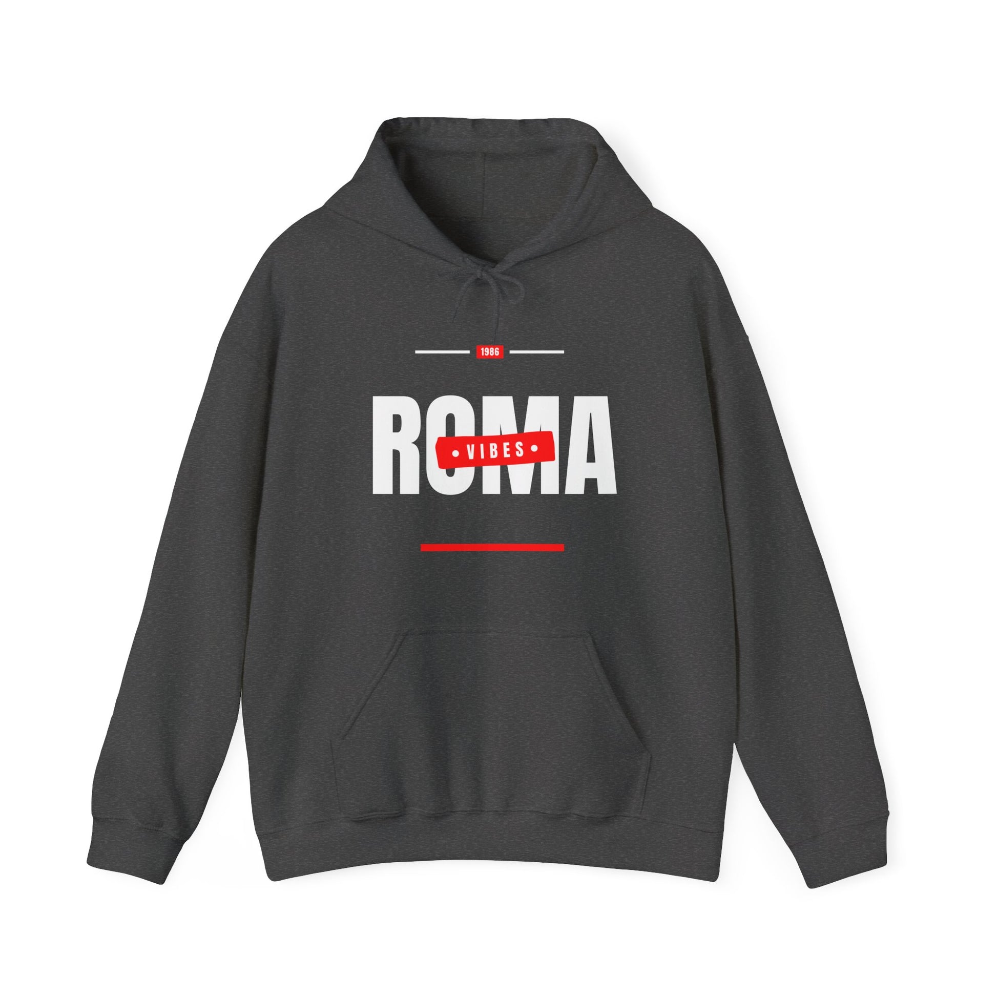 dark gray front hoodie roma design