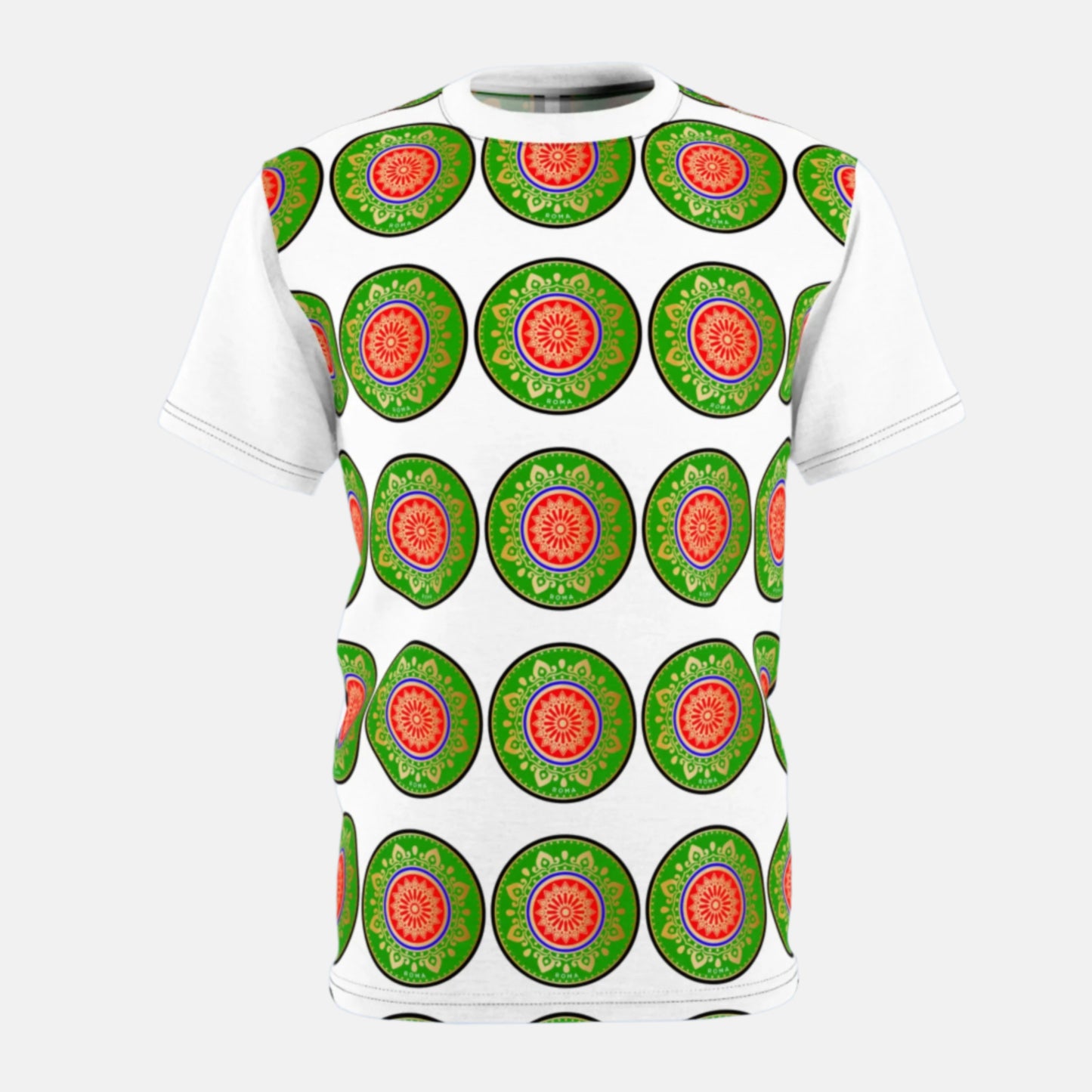Minimalist tee highlighting a distinctive Roma graphic inside a perfect circle.