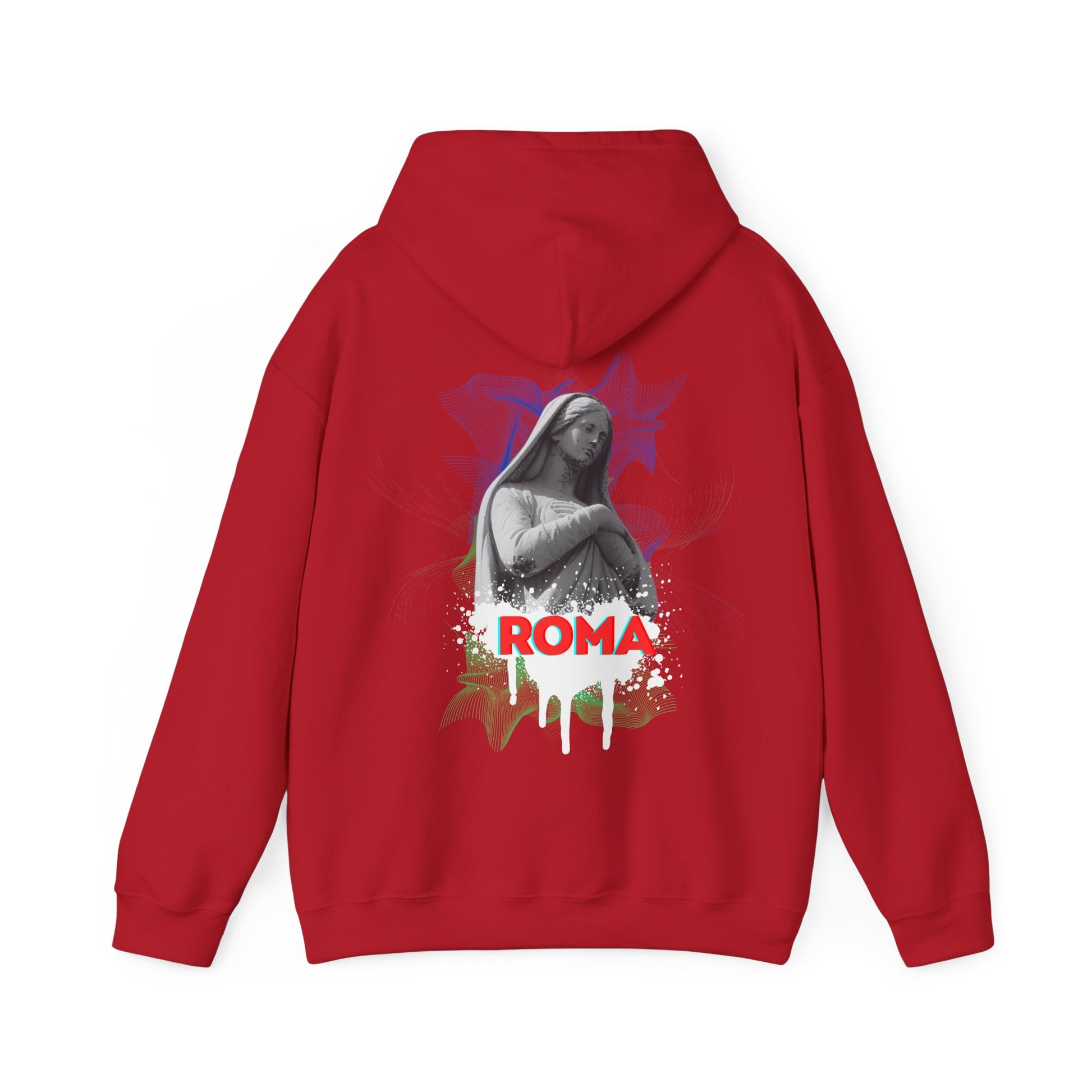 red back hoodie woman sketch roma design