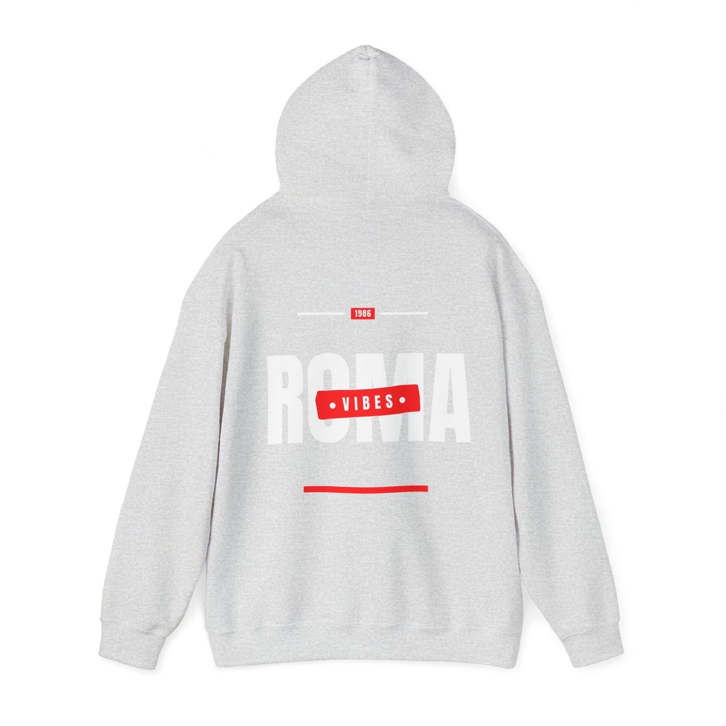 light gray back hoodie roma design
