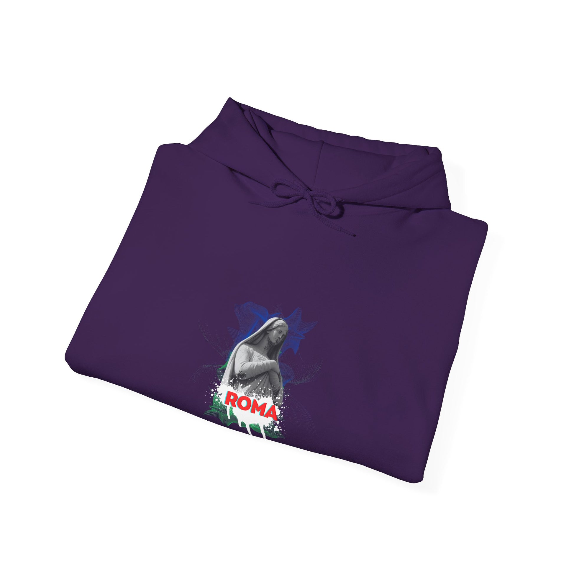 violet  folded hoodie roma design