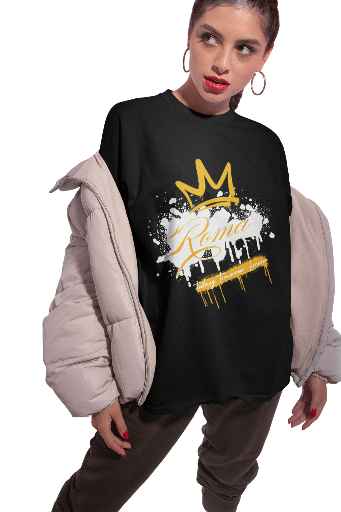 transparent-mockup-of-a-defiant-woman-wearing-a-unisex-t-shirt